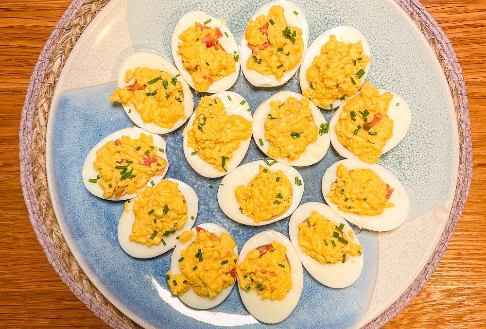 jackanapes carolina reaper mayonnaise deviled eggs perfect for parties