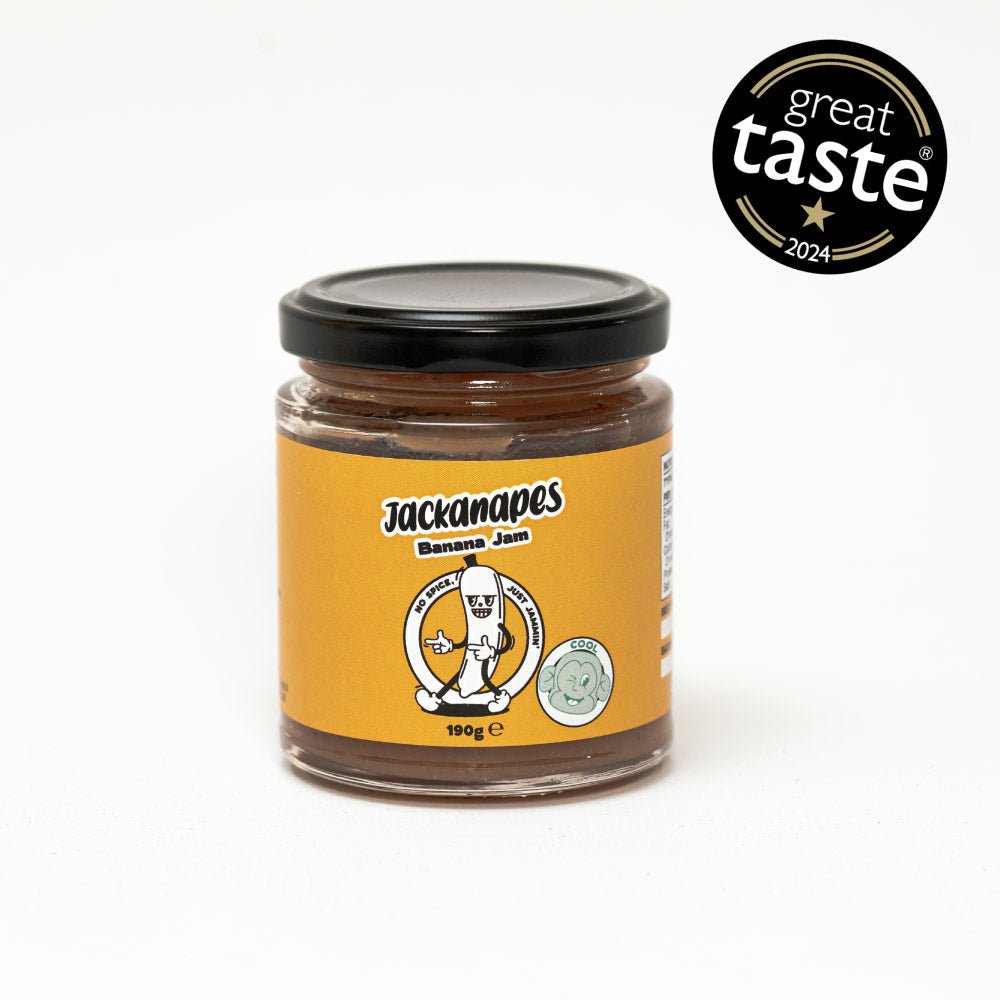 Banana Jam 190g - Caribbean Inspired Vegan Cooling Fruit Jam - Palette Cleansing Sweet Condiment with a Touch of Lime