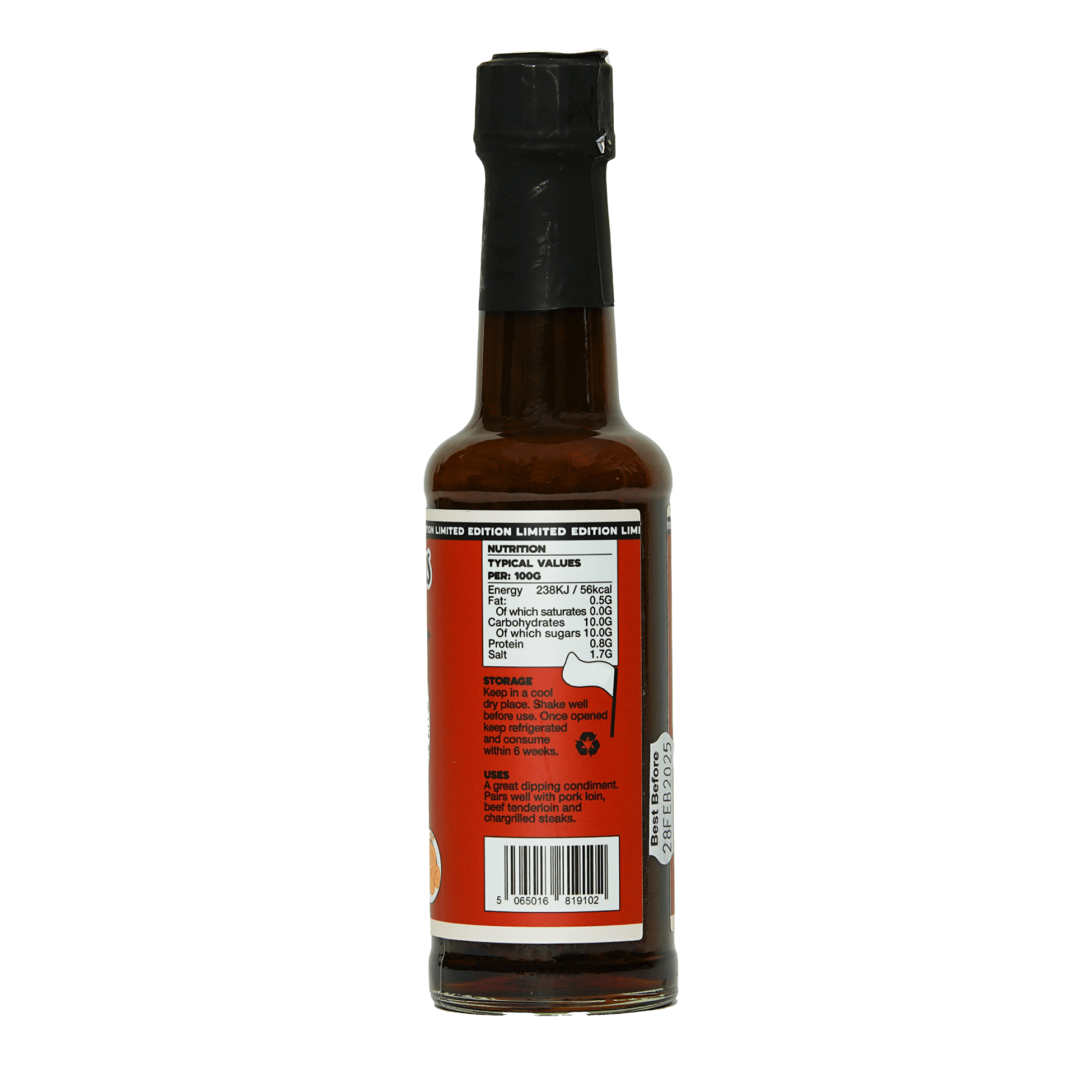 Cherry & Stout Red Chilli Hot Sauce by Jackanapes 150ml - Hot Vegan Chilli Sauce Made with Cherries, Red Chilli & Imperial Stout Beer - Made in the UK