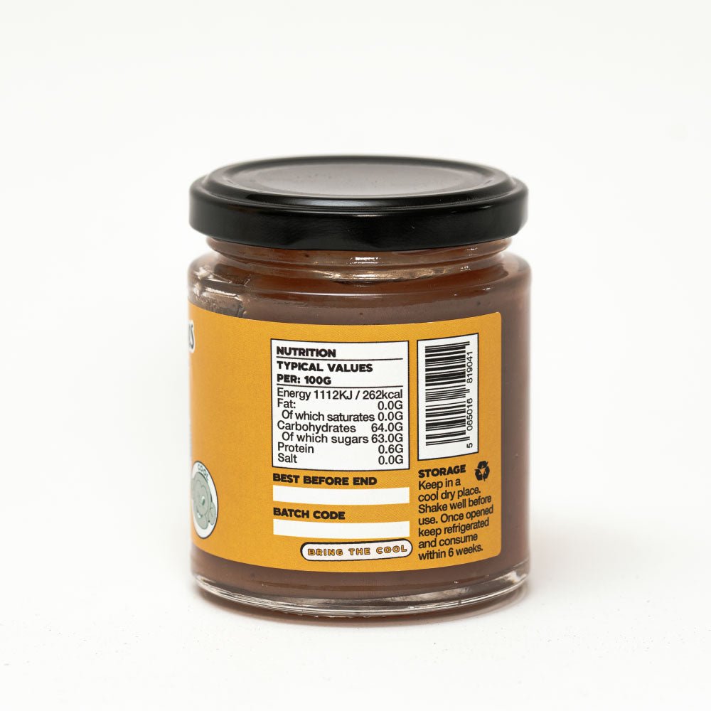 jackanapes sweet banana jam spread nutrional and storage information