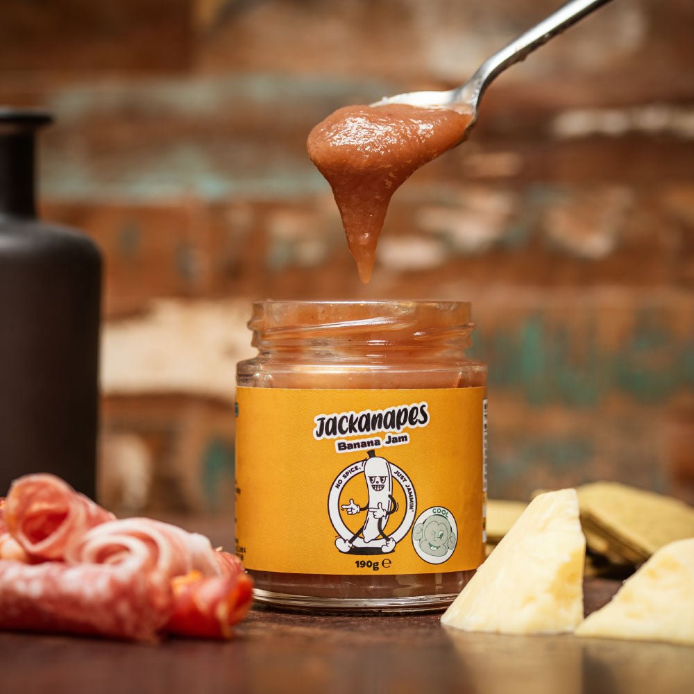 jackanapes sweet banana jam spread with a smooth texture and easy to spread