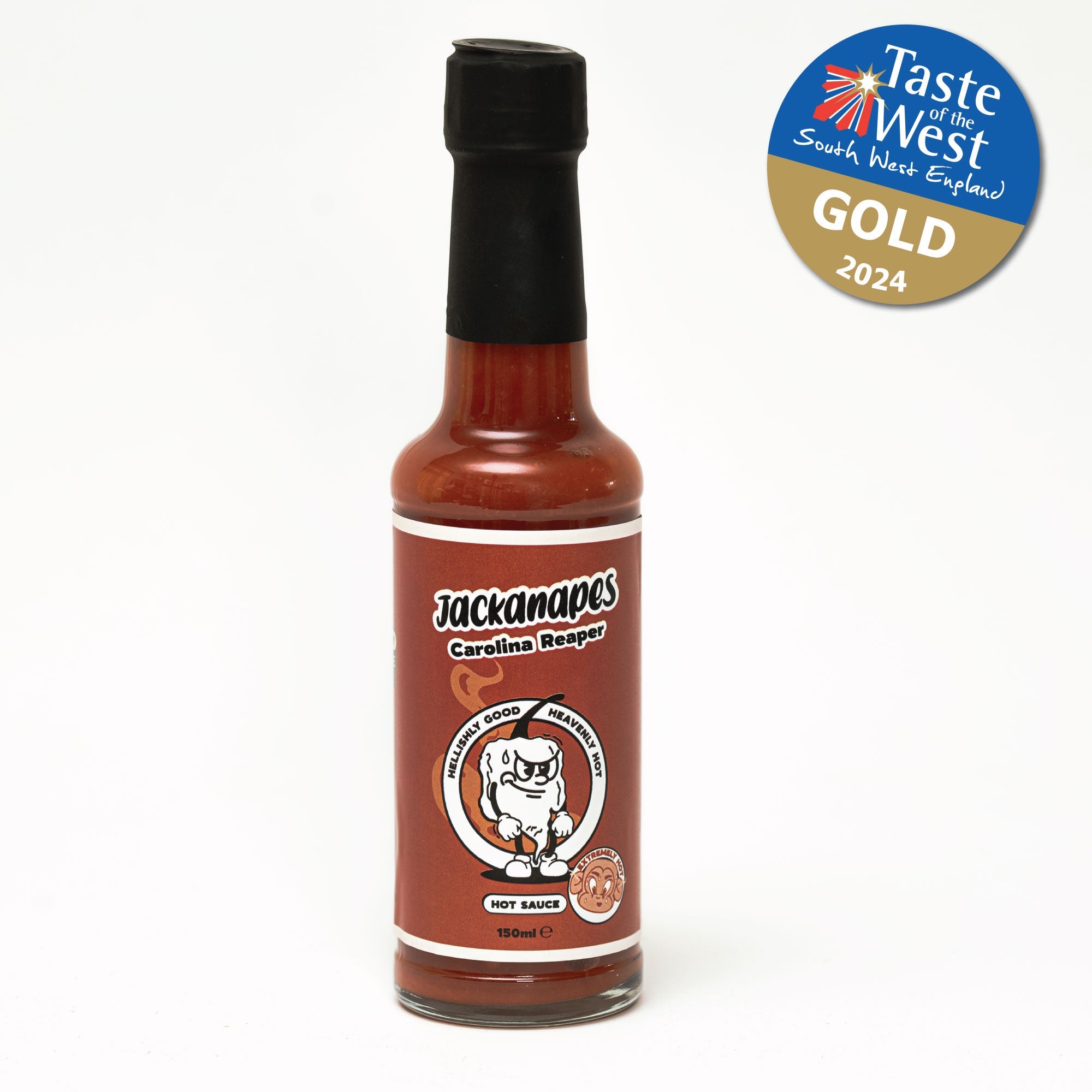 Carolina Reaper Hot Sauce 150ml - Extremely Hot Vegan Chilli Sauce Made with Carolina Reaper Peppers and Citrus Fruits - Made in the UK