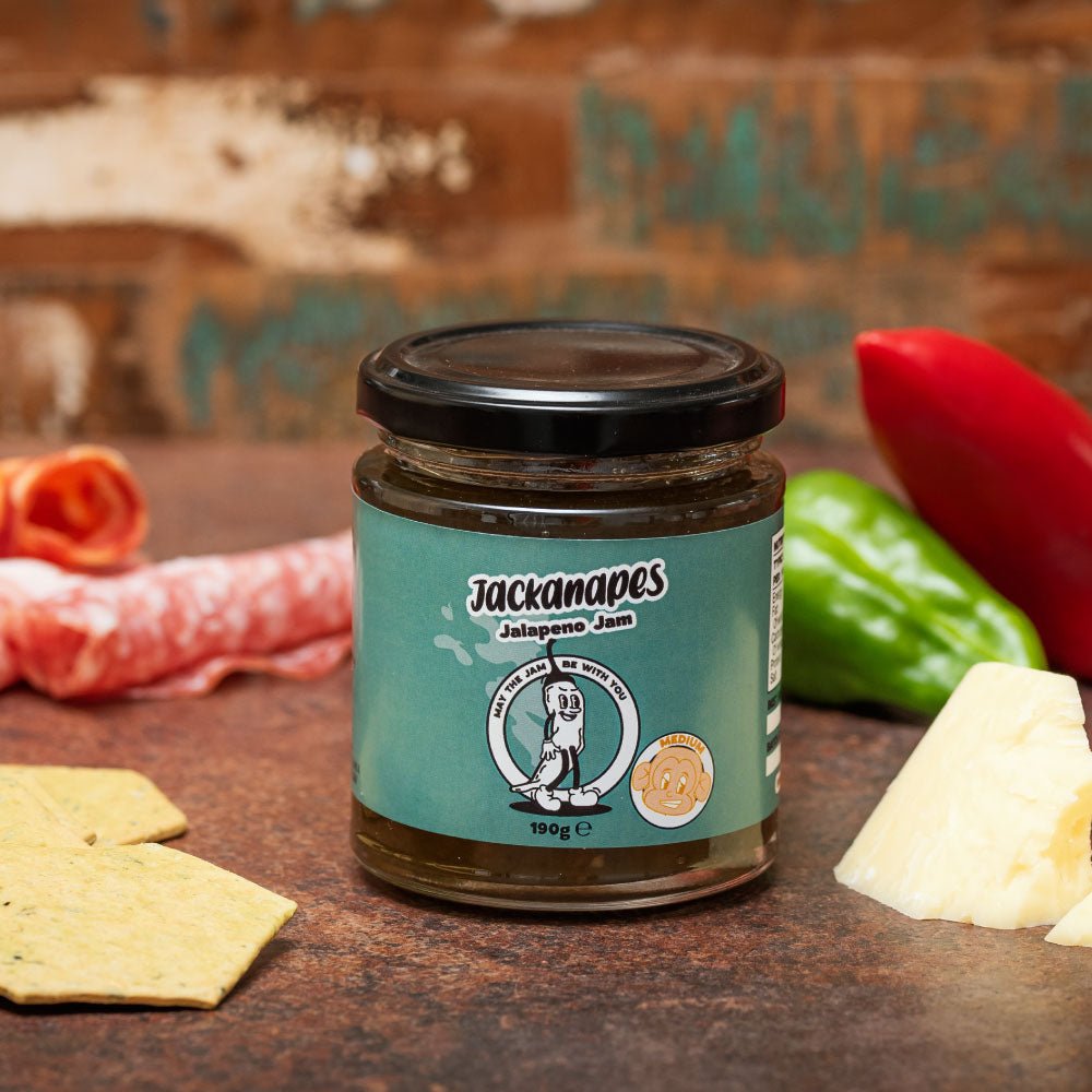 Jalapeño Chilli Jam 190g - Mild Vegan Chilli Condiment Made with Jalapeños, Apples and Lemons - Made in the UK