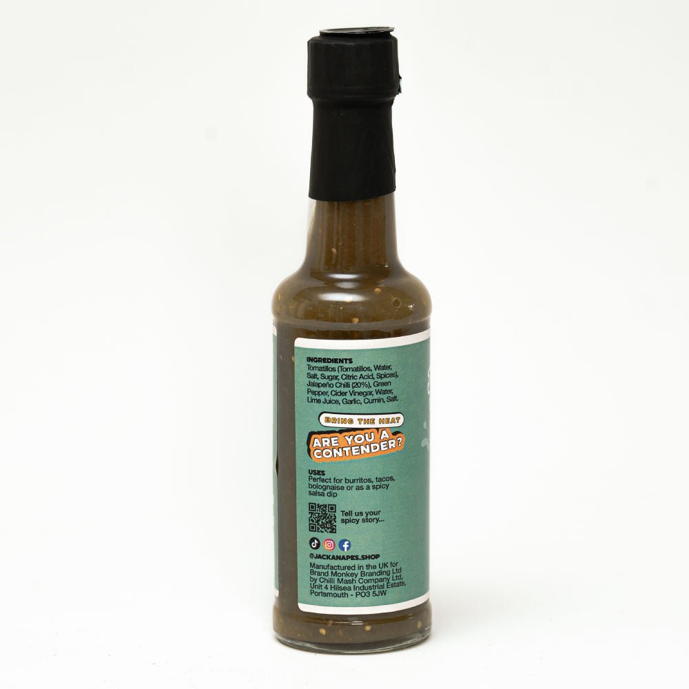 Mexican Hot Sauce 150ml - Mild Mexican-Style Vegan Chilli Sauce Made with Jalapeños and Lime Juice - Made in the UK