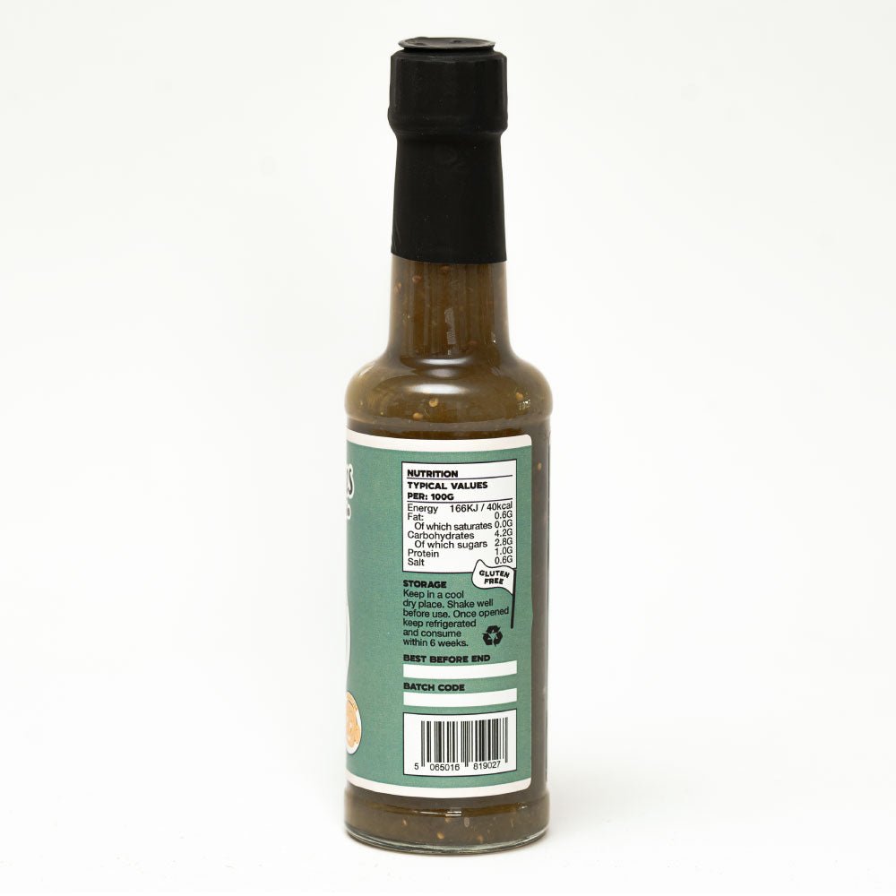 Mexican Hot Sauce 150ml - Mild Mexican-Style Vegan Chilli Sauce Made with Jalapeños and Lime Juice - Made in the UK