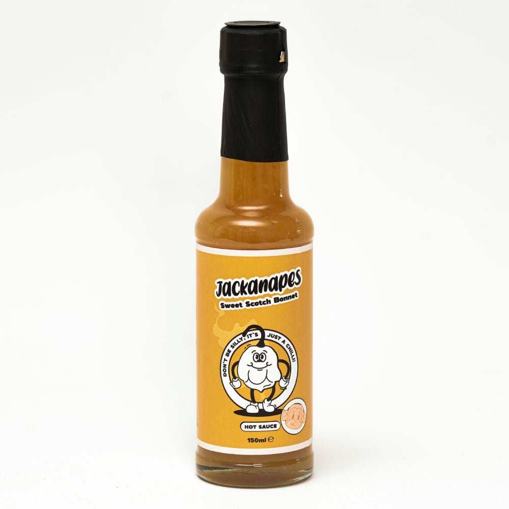 Scotch Bonnet Hot Sauce 150ml - Sweet Tropical Vegan Chilli Sauce Made with Mango, Pineapple, Lime and Cane Sugar - Made in the UK