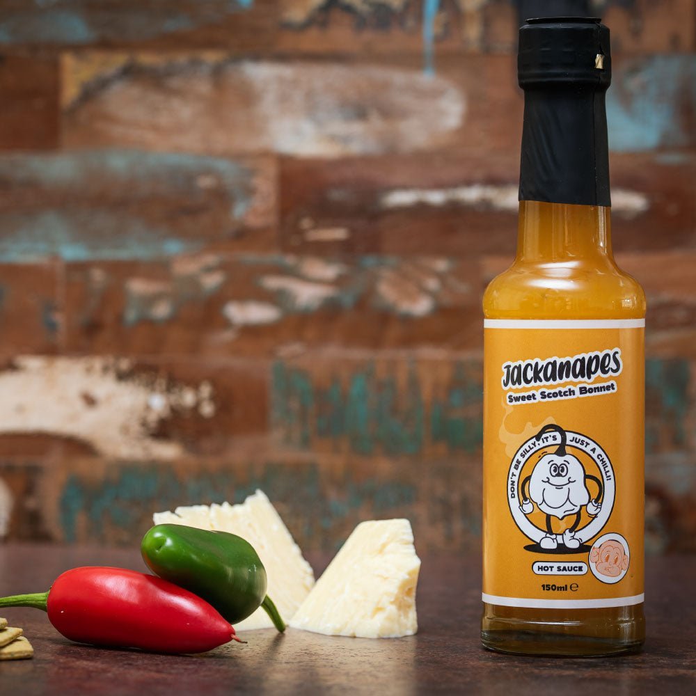 Scotch Bonnet Hot Sauce 150ml - Sweet Tropical Vegan Chilli Sauce Made with Mango, Pineapple, Lime and Cane Sugar - Made in the UK