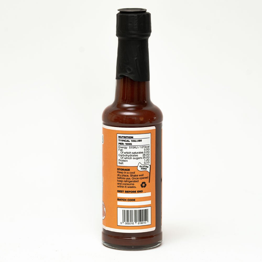 Smokin’ Ghost Hot Sauce 150ml - Very Hot Vegan Barbecue Chilli Sauce Made with Ghost Peppers - Made in the UK