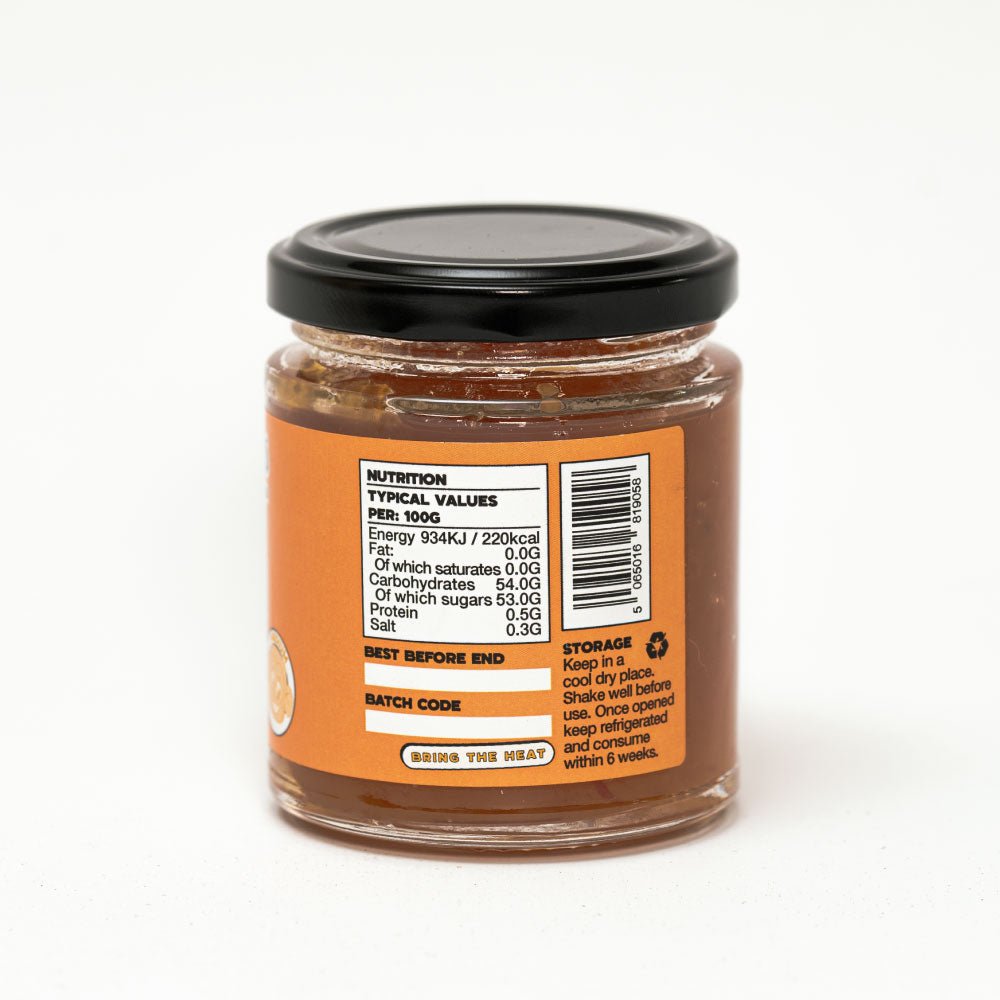 Tropical Chilli Jam 190g - Medium Heat Lemon Drop Vegan Chilli Jam with Mango, Pineapple and Papaya - Made in the UK