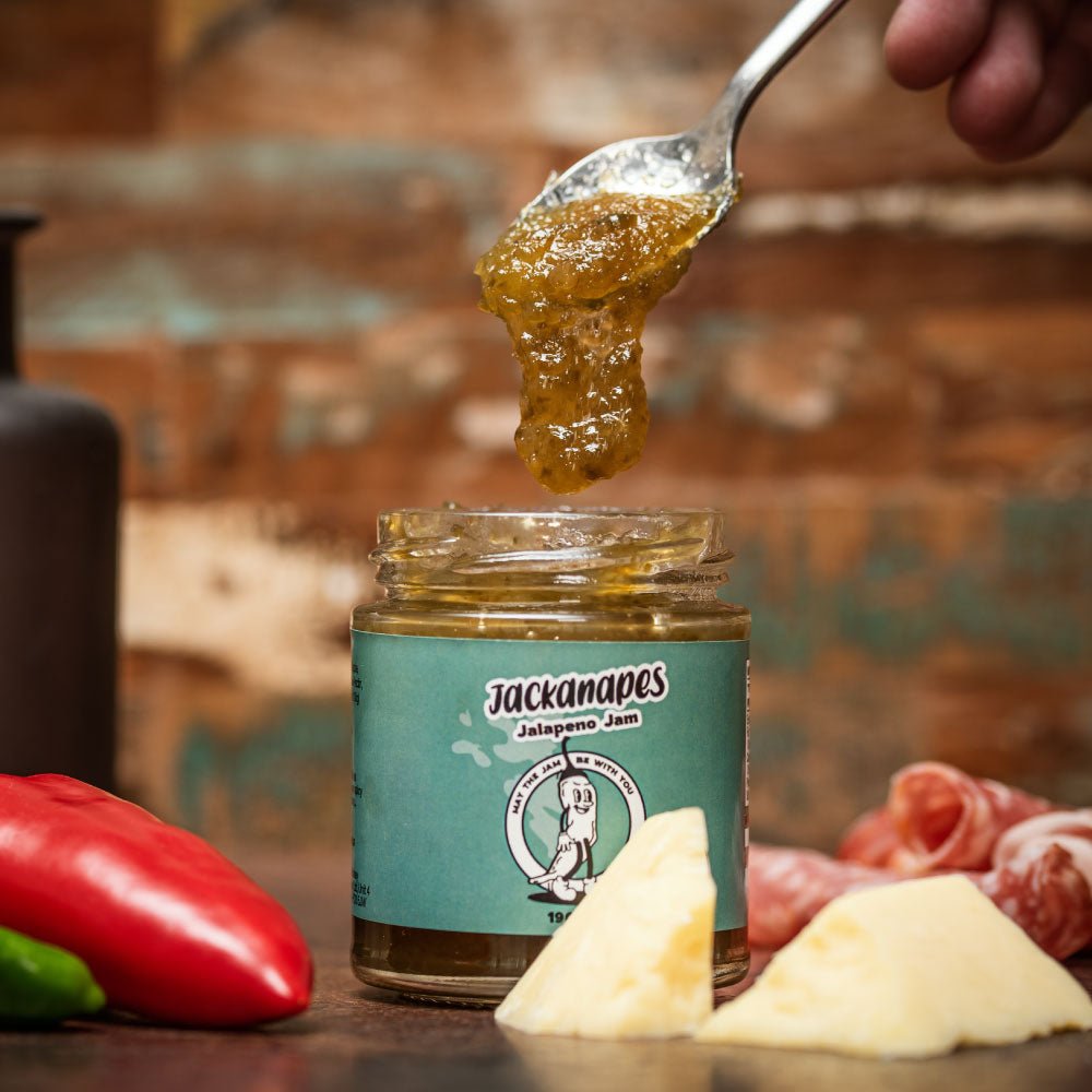 Jalapeño Chilli Jam 190g - Mild Vegan Chilli Condiment Made with Jalapeños, Apples and Lemons - Made in the UK